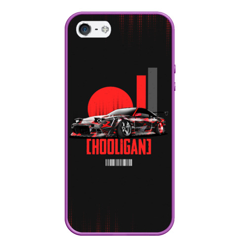 Чехол для iPhone 5/5S матовый Hooligan hoonigan, цвет фиолетовый