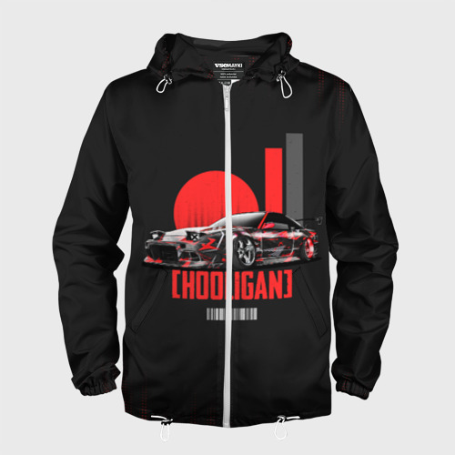 Мужская ветровка 3D Hooligan hoonigan, цвет белый