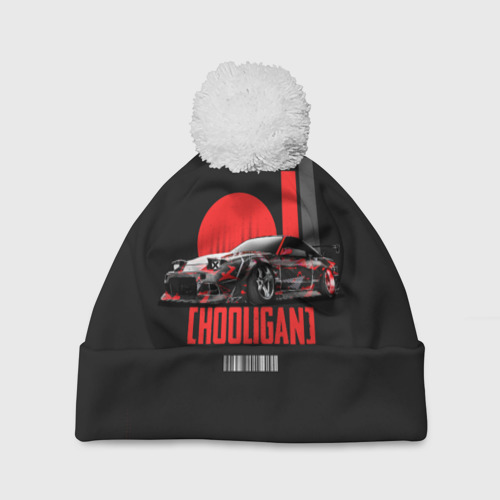 Шапка 3D c помпоном Hooligan hoonigan, цвет 3D печать