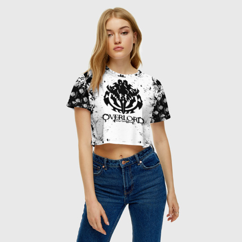 Женская футболка Crop-top 3D Overlord паттерн, цвет 3D печать - фото 4