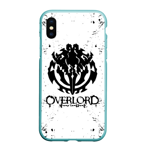 Чехол для iPhone XS Max матовый Overlord паттерн, цвет мятный