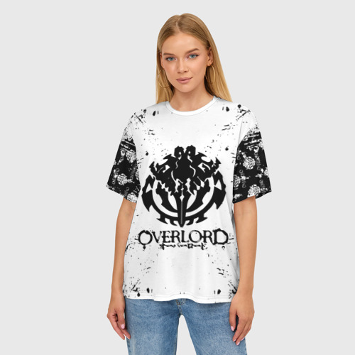 Женская футболка oversize 3D Overlord паттерн, цвет 3D печать - фото 3