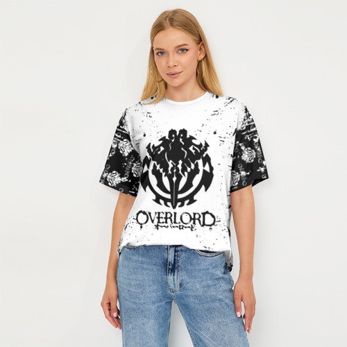 Женская футболка oversize 3D Overlord паттерн, цвет 3D печать - фото 5