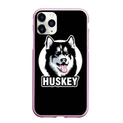 Чехол для iPhone 11 Pro матовый Собака Хаски Husky