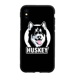 Чехол для iPhone XS Max матовый Собака Хаски Husky