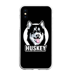 Чехол для iPhone XS Max матовый Собака Хаски Husky