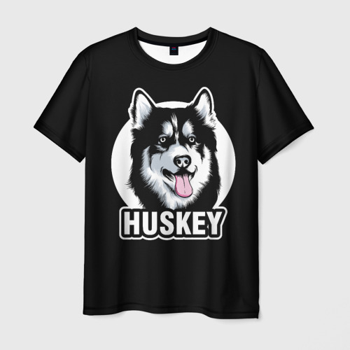 Мужская футболка 3D Собака Хаски Husky, цвет 3D печать