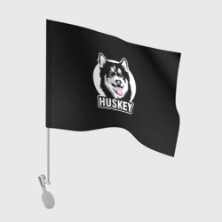 Флаг для автомобиля Собака Хаски Husky