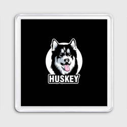 Магнит 55*55 Собака Хаски Husky