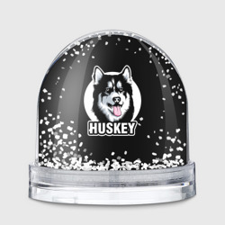 Игрушка Снежный шар Собака Хаски Husky