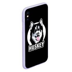 Чехол для iPhone XS Max матовый Собака Хаски Husky - фото 2