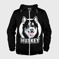 Мужская ветровка 3D Собака Хаски Husky