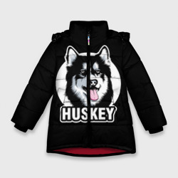 Зимняя куртка для девочек 3D Собака Хаски Husky