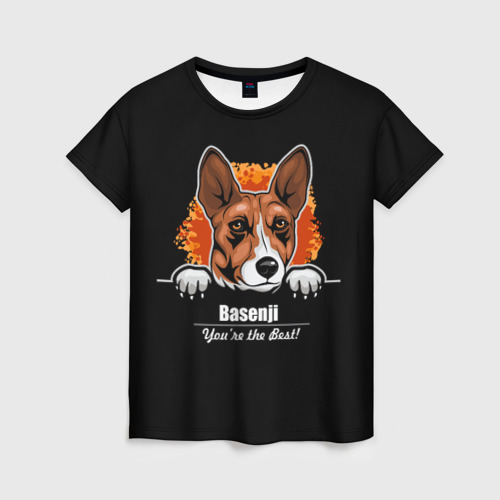 Женская футболка 3D Басенджи Basenji, цвет 3D печать