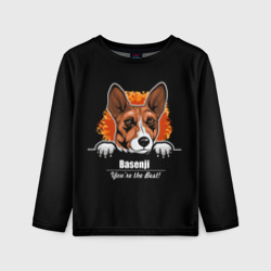 Детский лонгслив 3D Басенджи Basenji