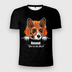 Мужская футболка 3D Slim Басенджи Basenji