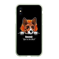 Чехол для iPhone XS Max матовый Басенджи Basenji