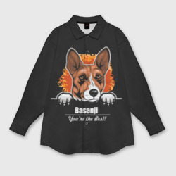 Женская рубашка oversize 3D Басенджи Basenji