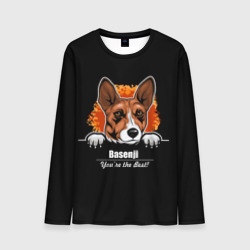 Мужской лонгслив 3D Басенджи Basenji