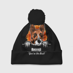 Шапка 3D c помпоном Басенджи Basenji