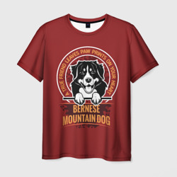 Мужская футболка 3D Бернский Зенненхунд Bernese Mountain