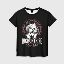 Женская футболка 3D Бишон Фризе Bichon Frize