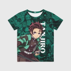 Детская футболка 3D Танджиро, Клинок рассекающий демонов