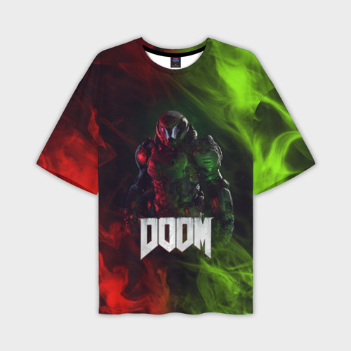 Мужская футболка oversize 3D Doomguy Doom, цвет 3D печать