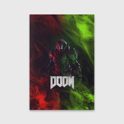 Обложка для паспорта матовая кожа Doomguy Doom