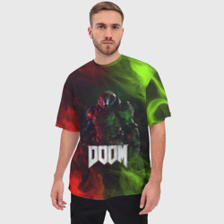 Мужская футболка oversize 3D Doomguy Doom - фото 2