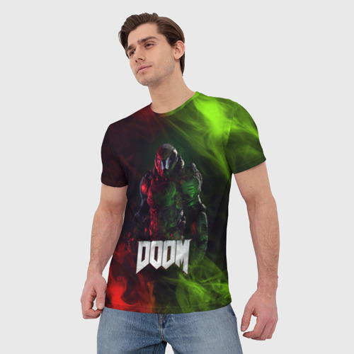 Мужская футболка 3D Doomguy Doom, цвет 3D печать - фото 3