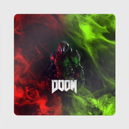 Магнит виниловый Квадрат Doomguy Doom