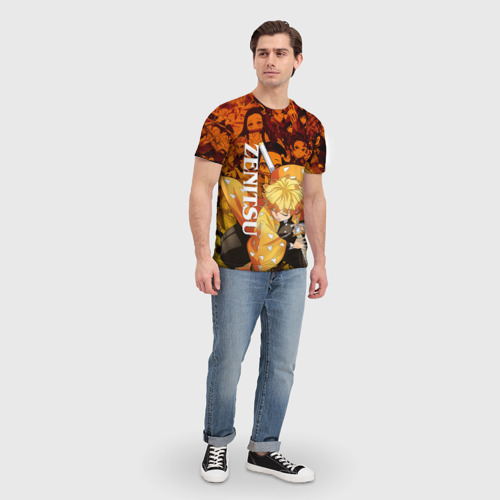 Мужская футболка 3D Зенитцу, Клинок рассекающий демонов, цвет 3D печать - фото 5