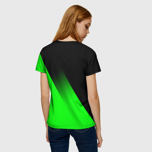 Женская футболка 3D Skoda green line style sport, цвет 3D печать - фото 4