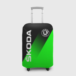 Чехол для чемодана 3D Skoda green line style sport