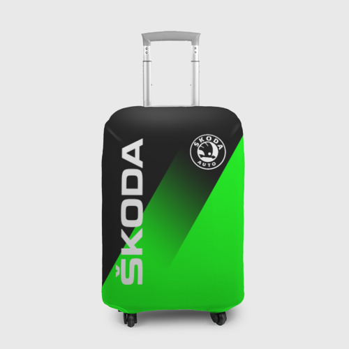 Чехол для чемодана 3D Skoda green line style sport, цвет 3D печать