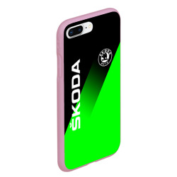 Чехол для iPhone 7Plus/8 Plus матовый Skoda green line style sport - фото 2