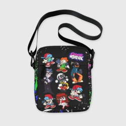 Сумка через плечо 3D FNF Герои игры, брызги красок, граффити лого