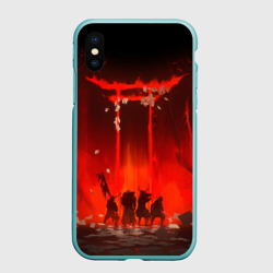 Чехол для iPhone XS Max матовый Ghost of Tsushima самури в огне