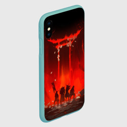 Чехол для iPhone XS Max матовый Ghost of Tsushima самури в огне - фото 2