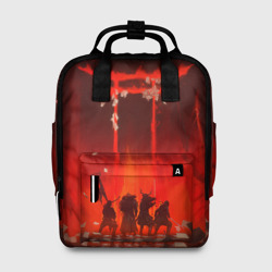 Женский рюкзак 3D Ghost of Tsushima самури в огне