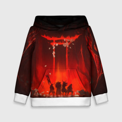 Детская толстовка 3D Ghost of Tsushima самураи в огне