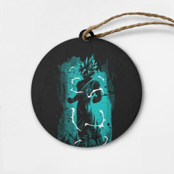 Деревянная игрушка круг Ultra Goku, Гоку