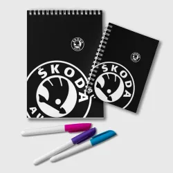 Блокнот Skoda black & white style