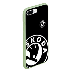 Чехол для iPhone 7Plus/8 Plus матовый Skoda black & white style - фото 2