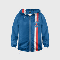 Детская ветровка 3D PSG sport stripes uniform