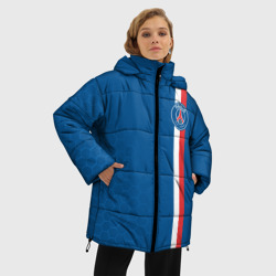 Женская зимняя куртка Oversize PSG sport stripes uniform - фото 2