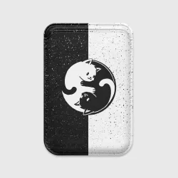 Картхолдер Magsafe магнитный Yin yang cats Инь Янь котики в звёздном небе
