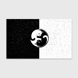 Бумага для упаковки 3D Yin yang cats Инь Янь котики в звёздном небе