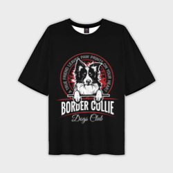 Мужская футболка oversize 3D Бордер-Колли Border Collie
